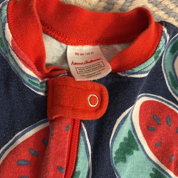 Watermelon zip up Jammies - Picture 2 of 3